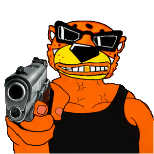 Cheetah in a black tank top